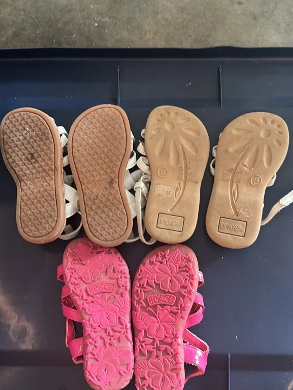 Children's Strappy Sandals - Kids Shoes- LOT- Size 8